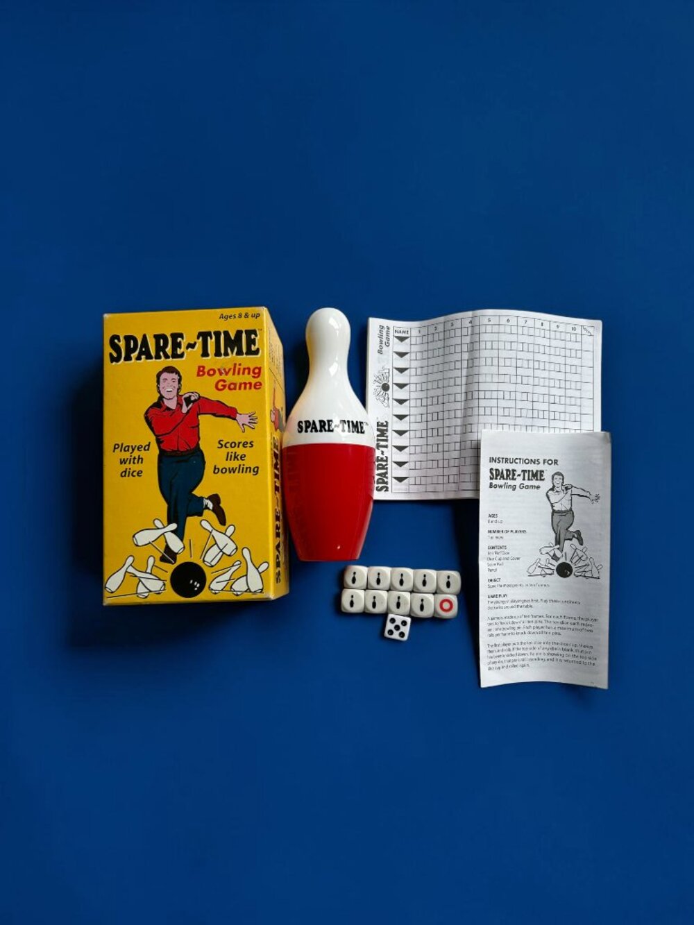 RARE VINTAGE Spare-Time Dice Bowling Game 2003 Great Condition Complete